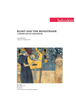 Klimt and the Ringstrasse a Showcase of Grandeur