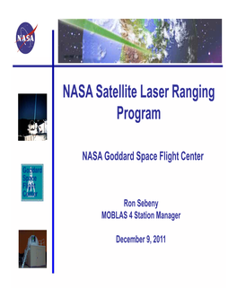 NASA Satellite Laser Ranging Program