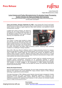 Fujitsu Semiconductor Press Release 2008/09/24