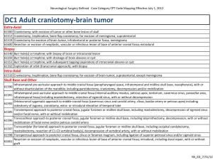 DC1 Adult Craniotomy-Brain Tumor
