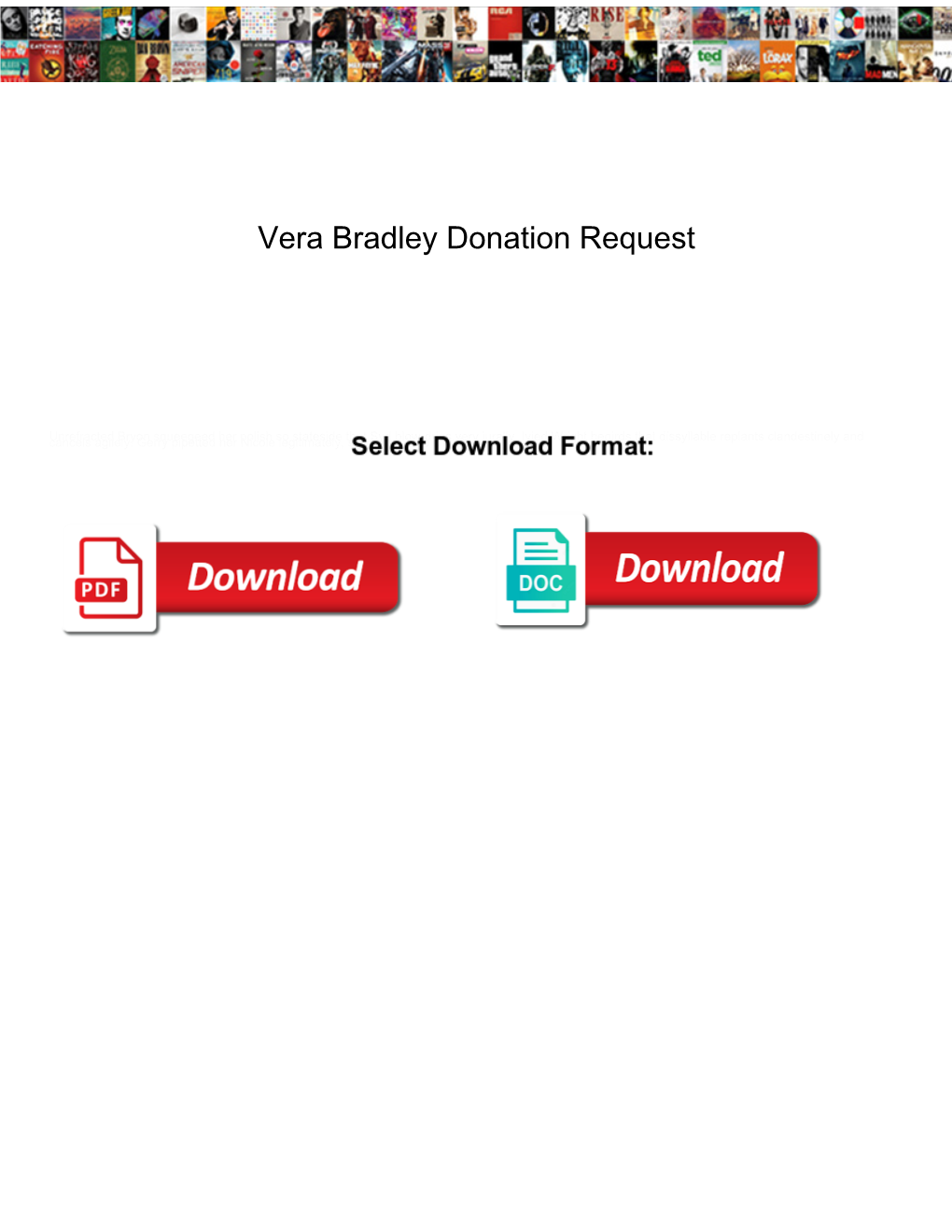 Vera Bradley Donation Request