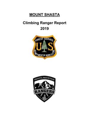 Climbing Ranger Report 2019