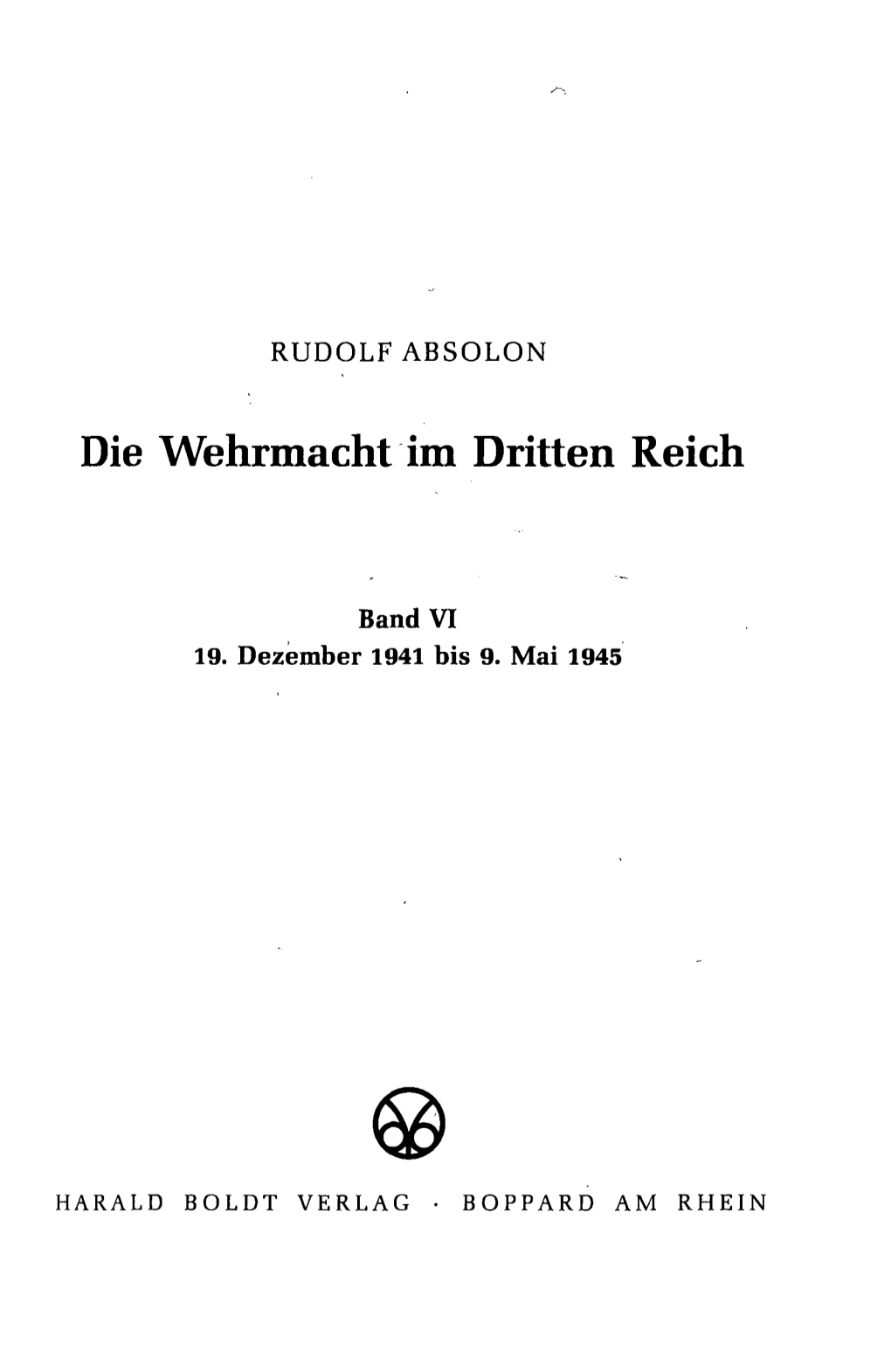 Die Wehrmacht Im Dritten Reich