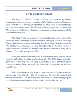 [Citizen's Charter] City of Calamba How to Use The