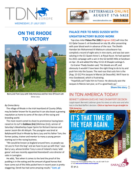 Tdn Europe • Page 2 of 9 • Thetdn.Com Wednesday • 21 July 2021