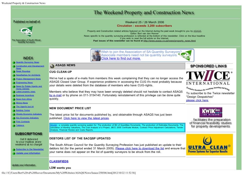 Weekend Property & Construction News