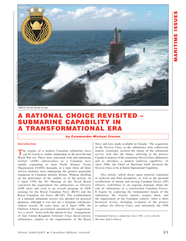 A Rational Choice Revisited – Submarine Capability in a Transformational Era