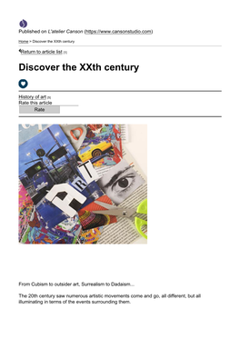 Discover the Xxth Century