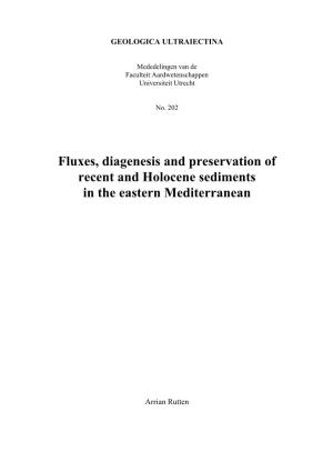 Fluxes, Diagenesis and Preservation of Recent and Holocene Sediments in the Eastern Mediterranean