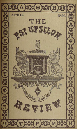 The Psi Upsilon Review Vol 1 Apr 1896