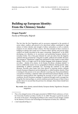 Building up European Identity: from the Chimney Smoke1