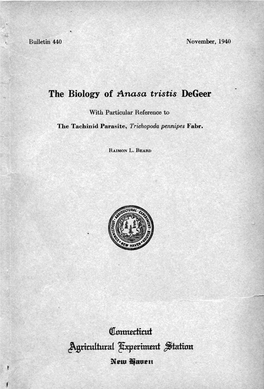 The Biology of Anasa Tristis Degeer with Particular Reference to The