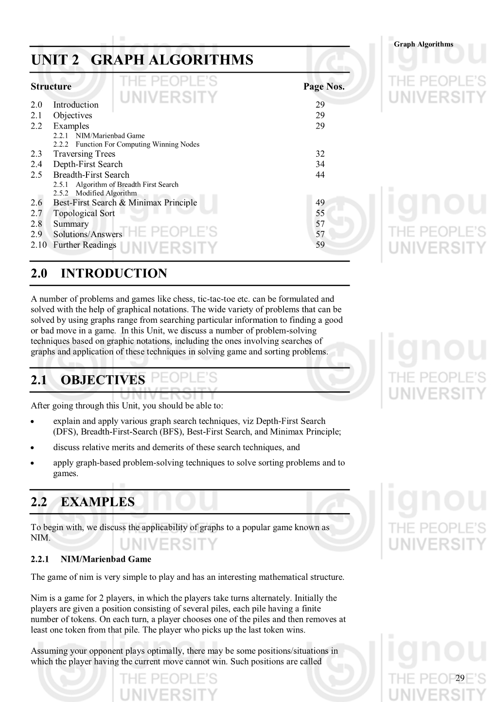 Unit 2 Graph Algorithms