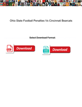 Ohio State Football Penalties Vs Cincinnati Bearcats