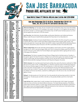 Game Notes | Game 27 | Watch: Ahllive.Com | Listen: AM 1220 KDOW