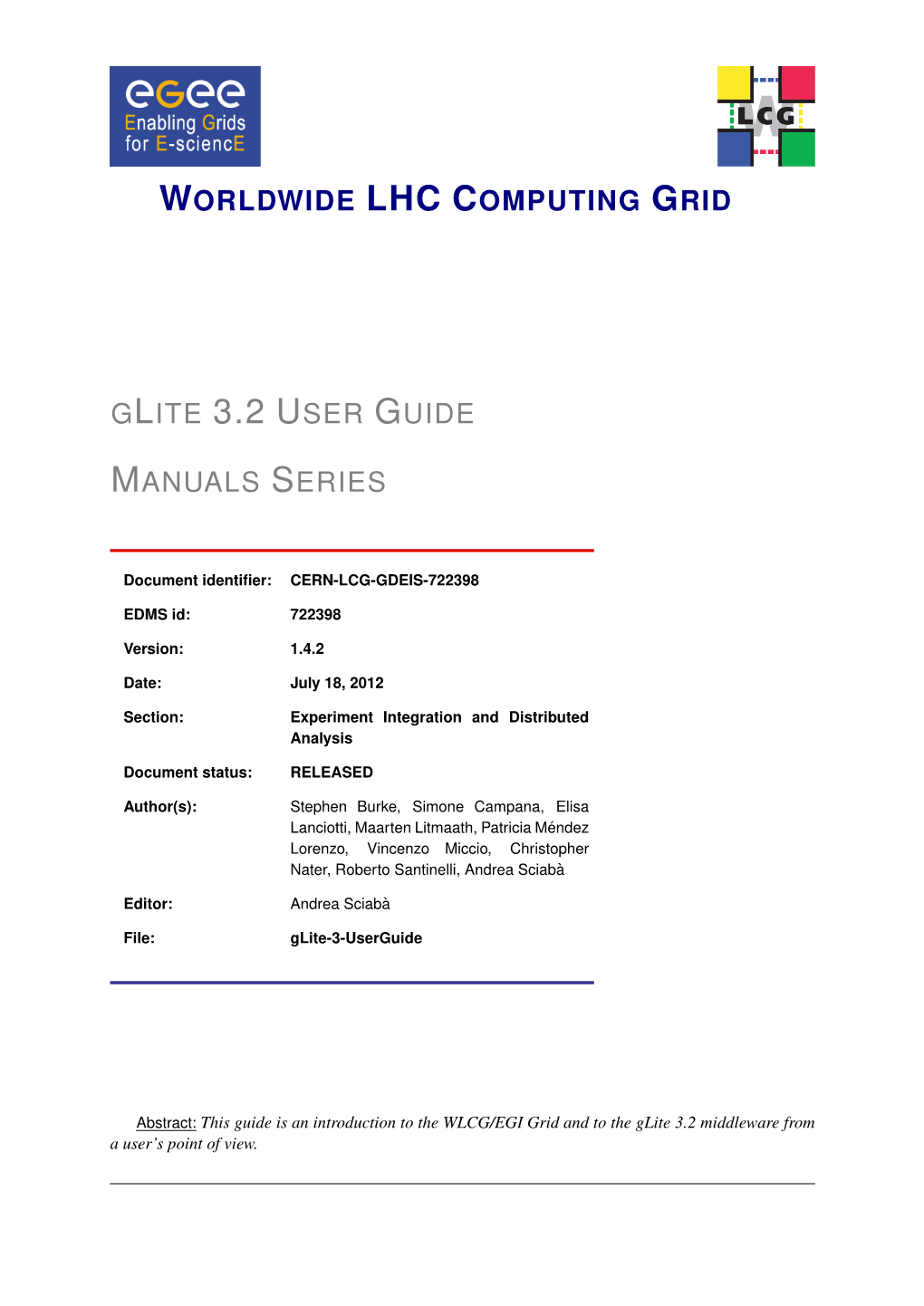 Glite 3.2 User Guide