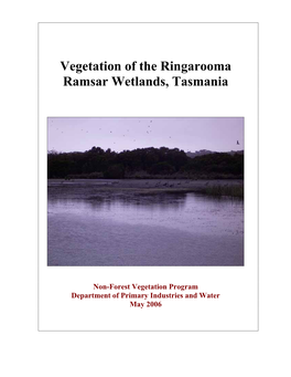 Vegetation of the Ringarooma Ramsar Wetlands, Tasmania