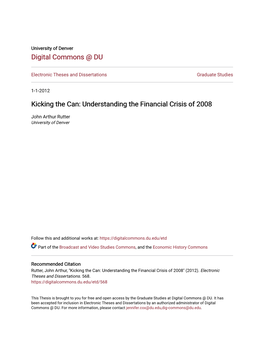 Understanding the Financial Crisis of 2008