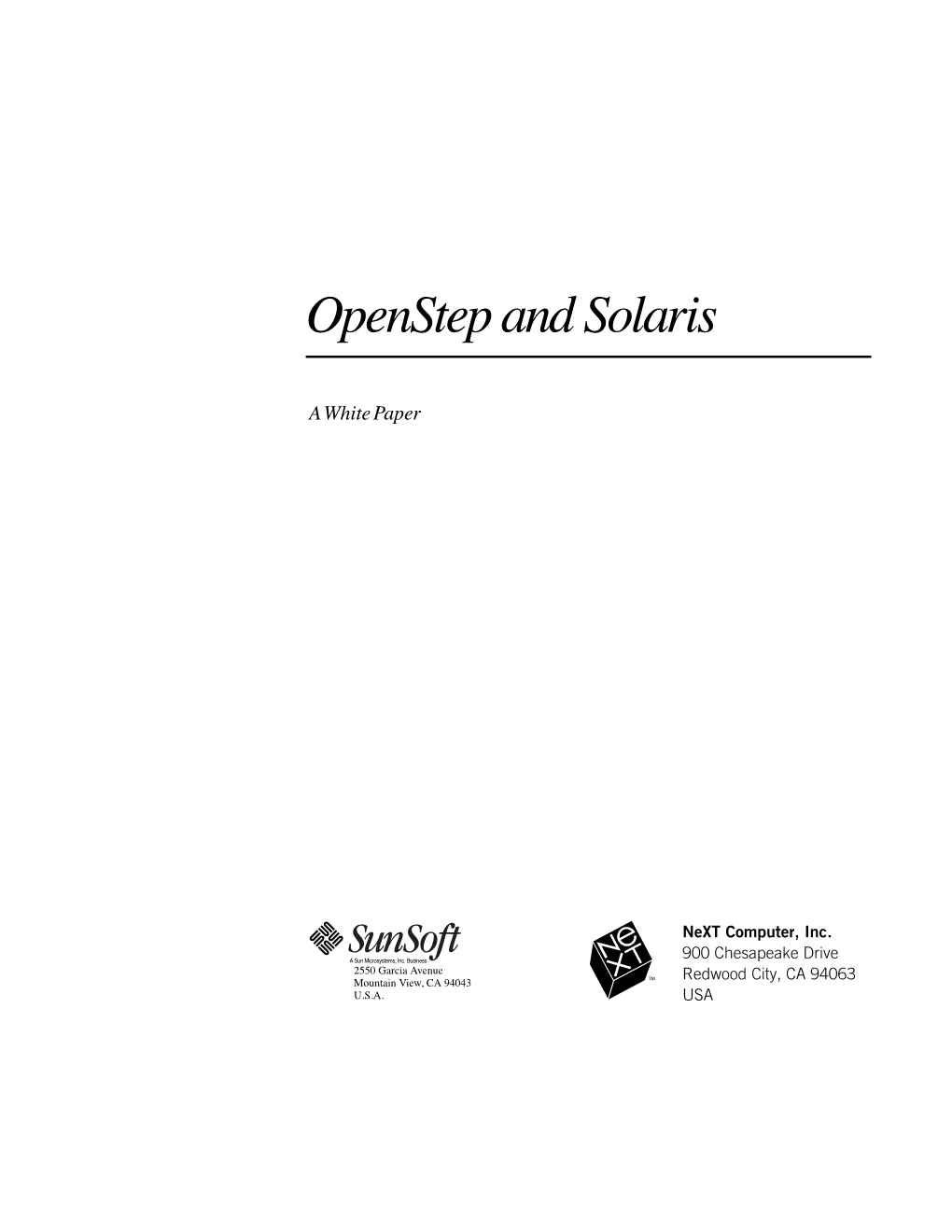 Openstep and Solaris