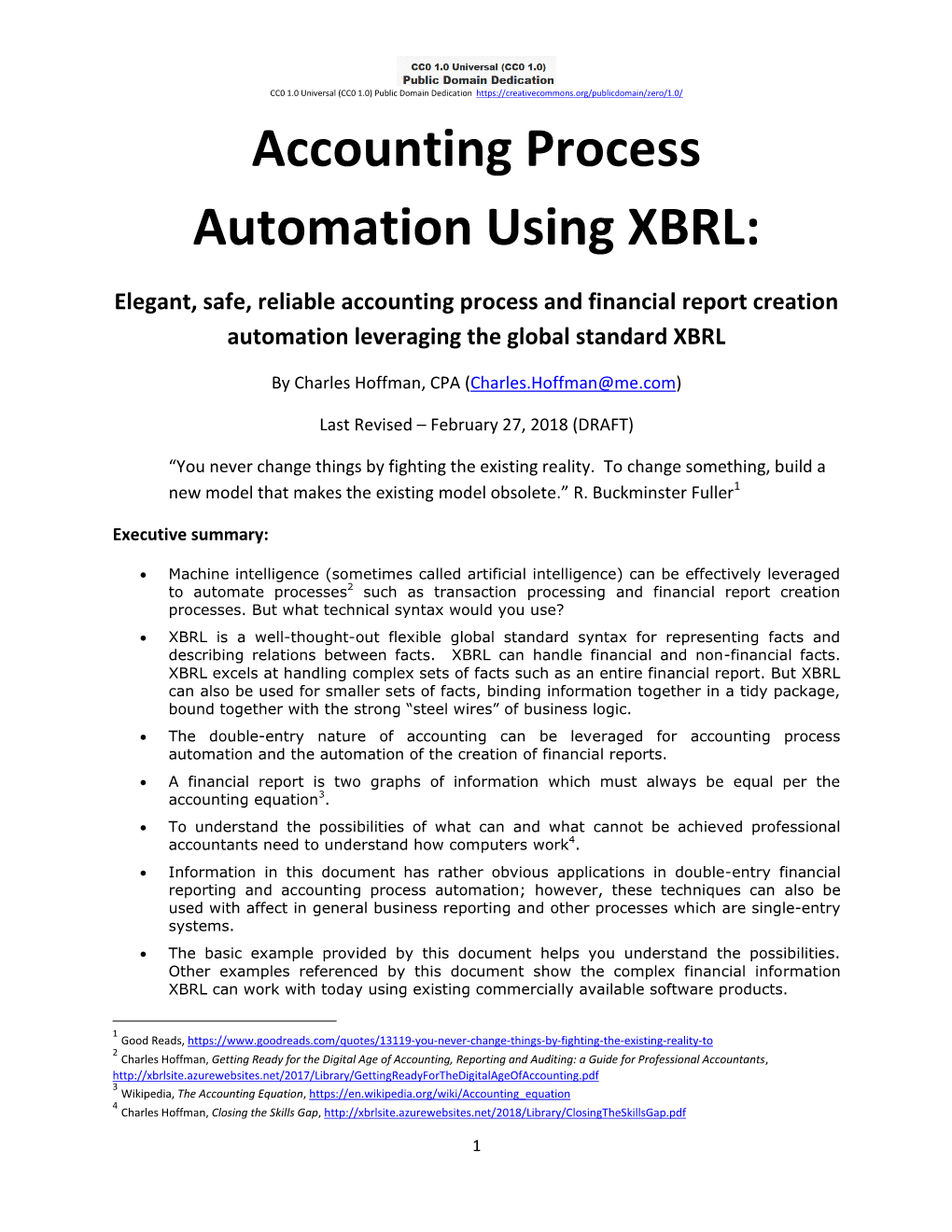 Accounting Process Automation Using XBRL