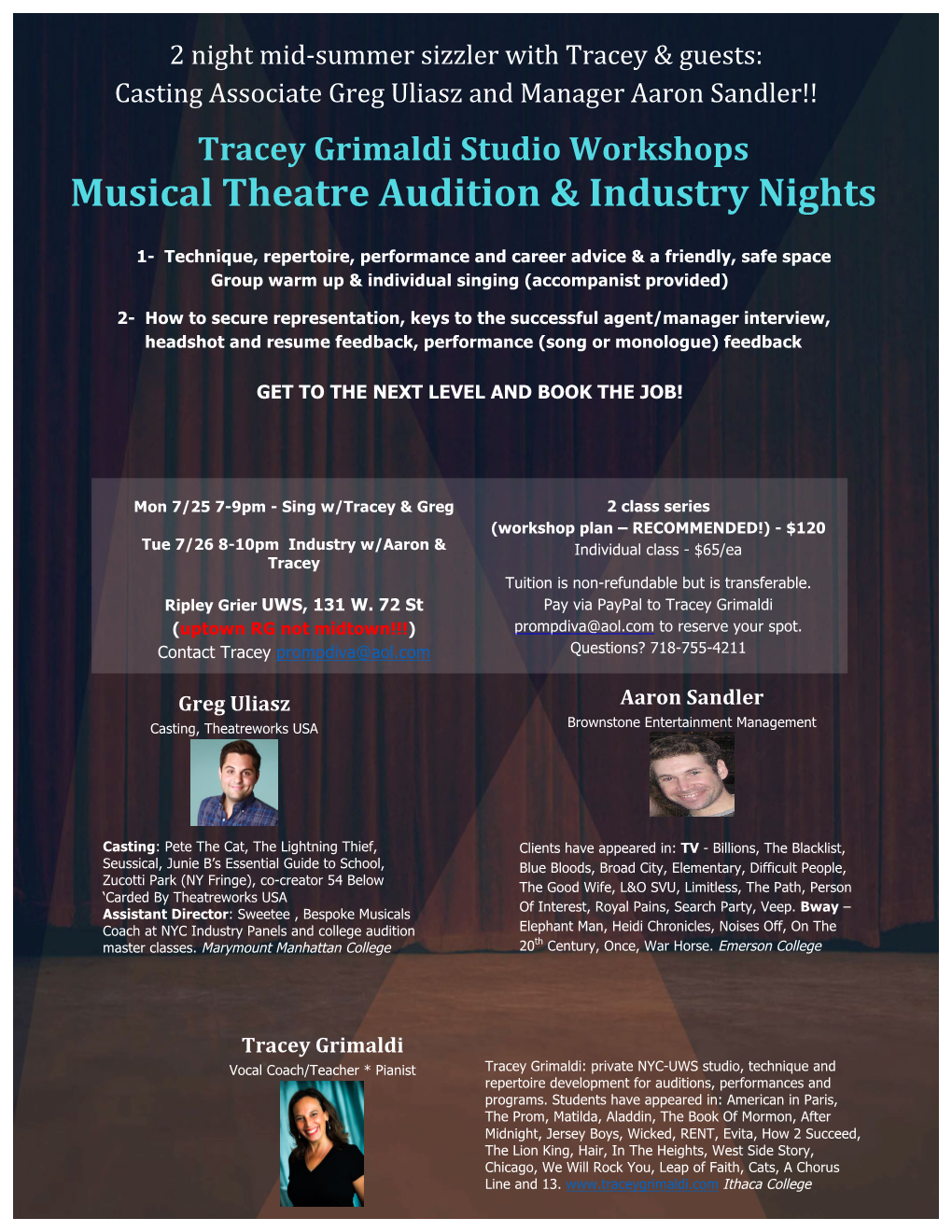 Musical Theatre Audition & Industry Nights