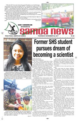 Former SHS Student Pursues Dream of Becoming a Scientist by Blue Chen-Fruean and Yes, She Is Very Busy