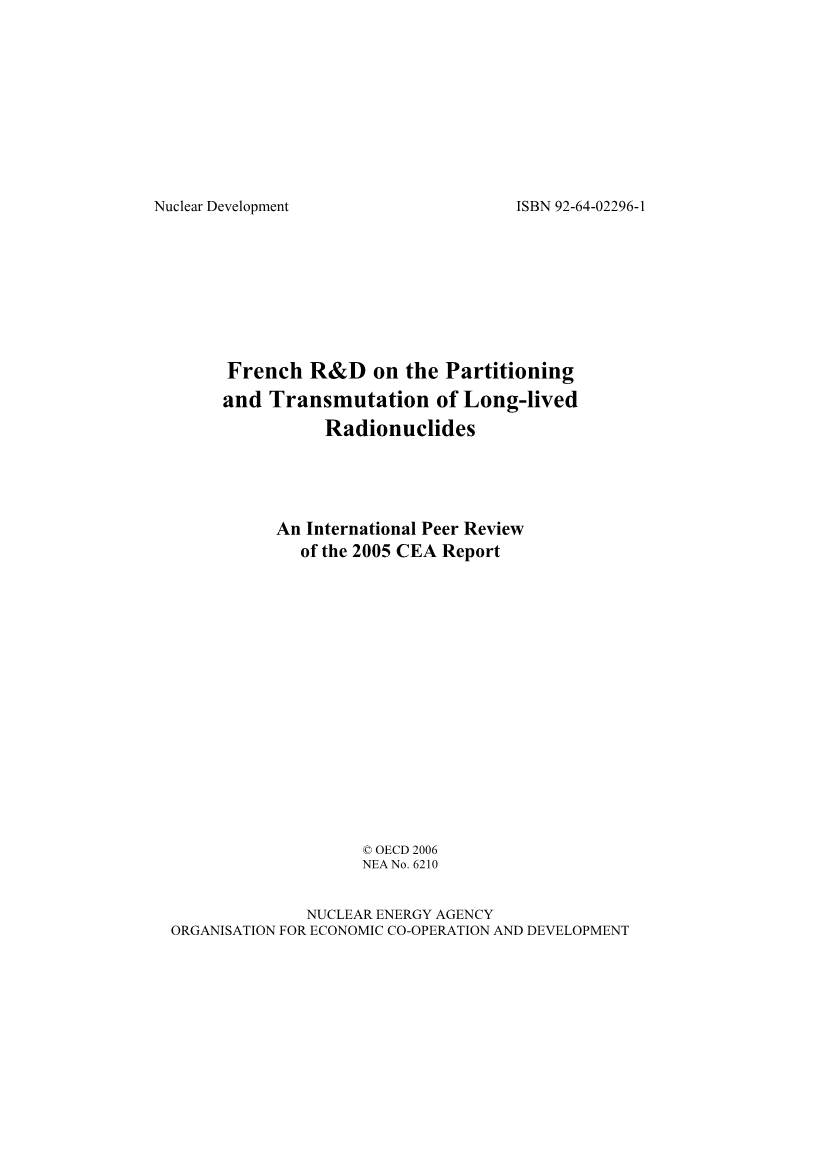 French R&D on the Partitioning and Transmutation of Long-Lived