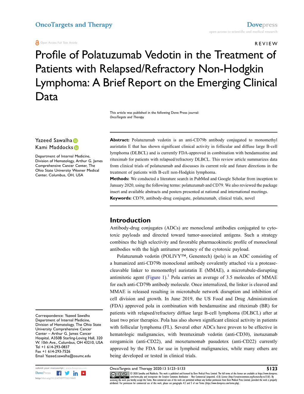 Profile of Polatuzumab Vedotin in the Treatment