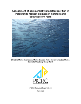 Assessment of Commercially Important Reef Fish in Palau Finds Highest Biomass in Northern and Southwestern Reefs