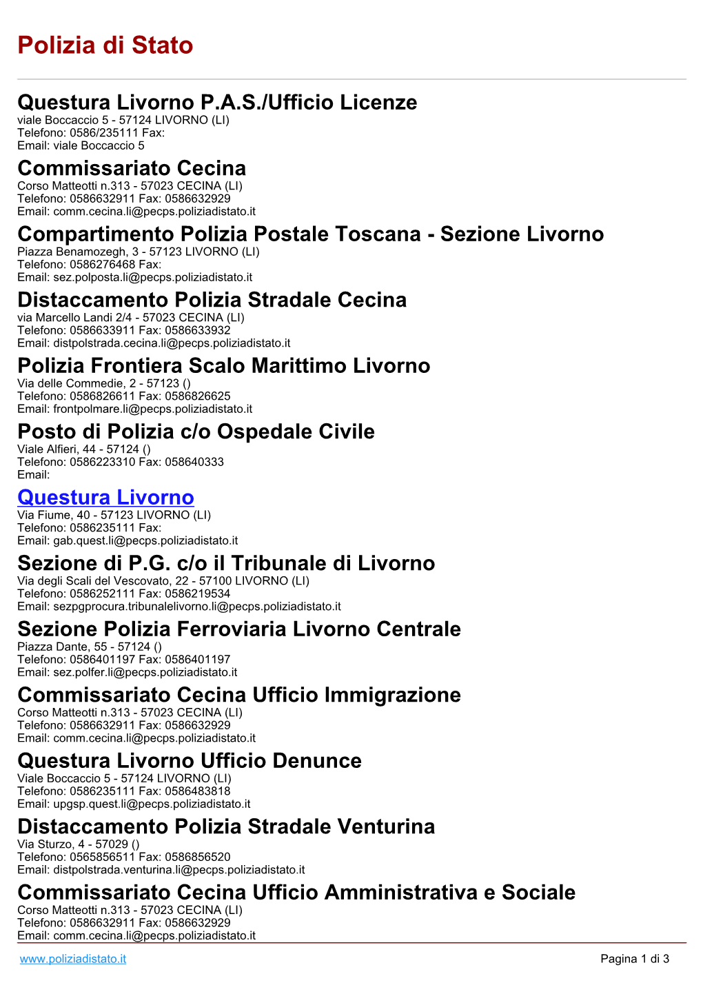 Gli Uffici Della Provincia in Formato