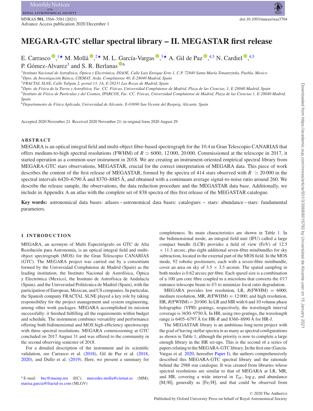 MEGARA-GTC Stellar Spectral Library – II