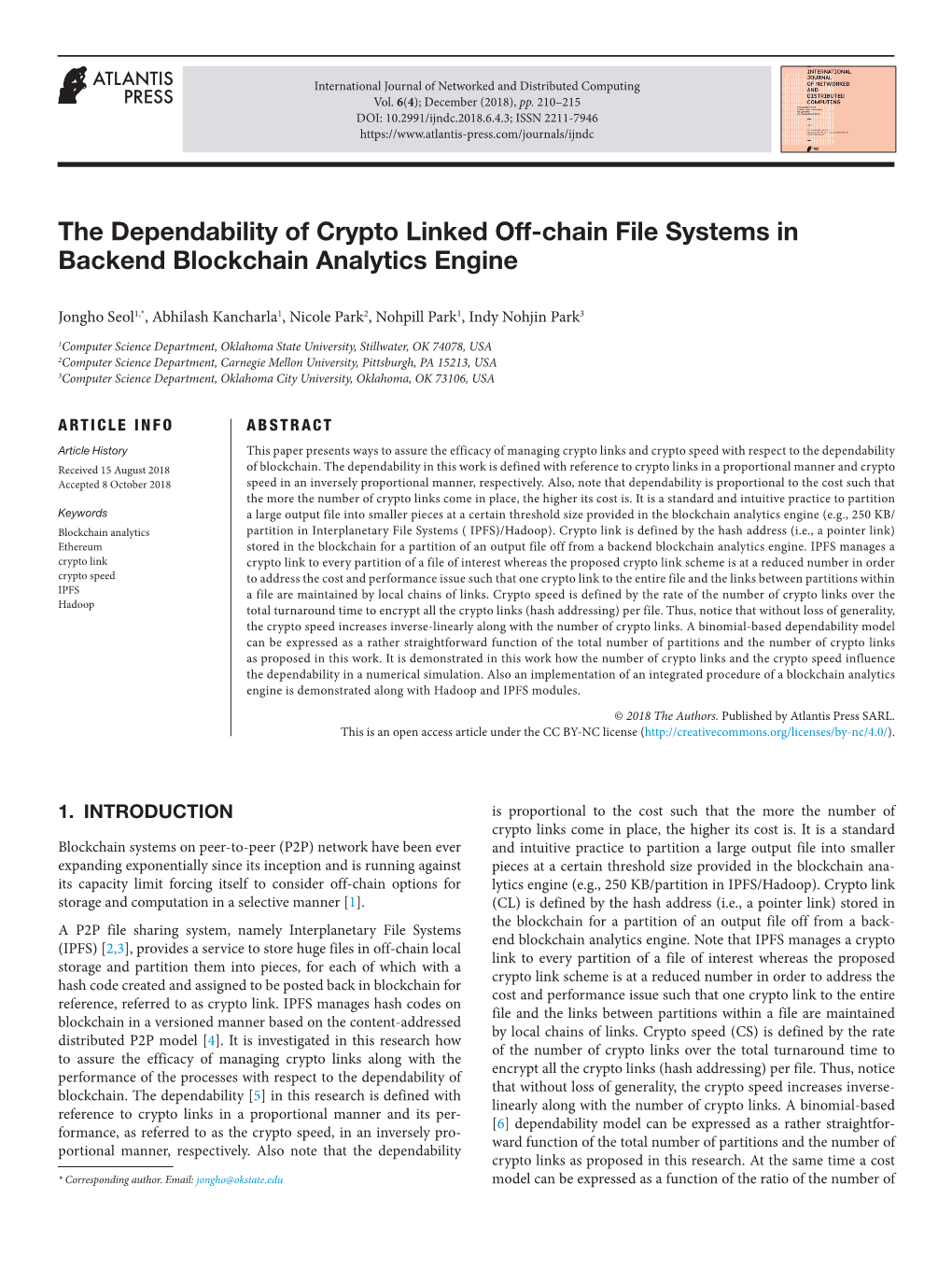 The Dependability of Crypto Linked Off-Chain File Systems in Backend Blockchain Analytics Engine