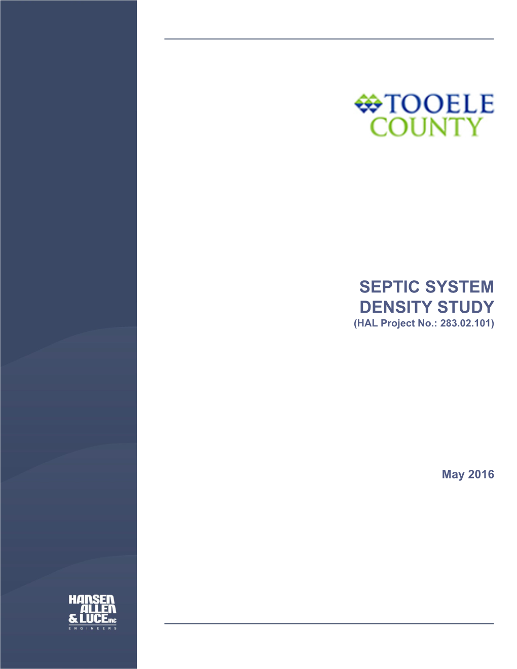 SEPTIC SYSTEM DENSITY STUDY (HAL Project No.: 283.02.101)