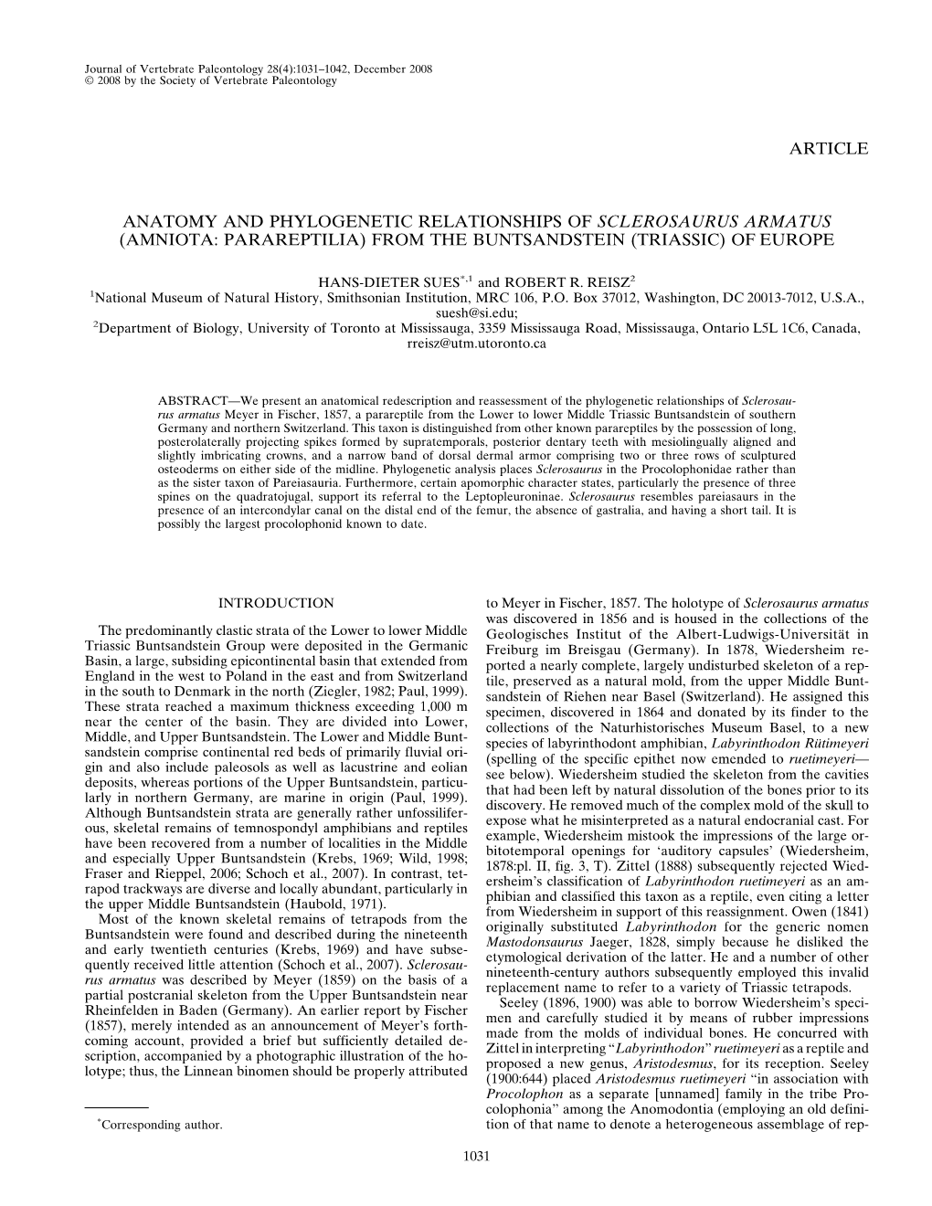 From the Buntsandstein (Triassic) of Europe