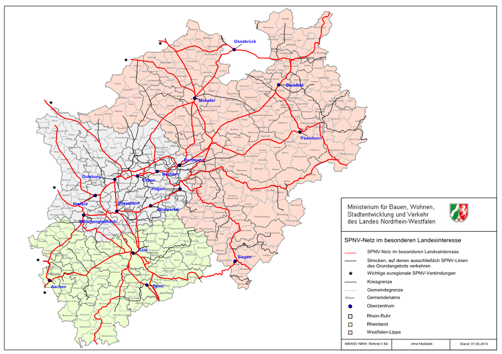 SPNV-Netz Im Besonderen Landesinteresse