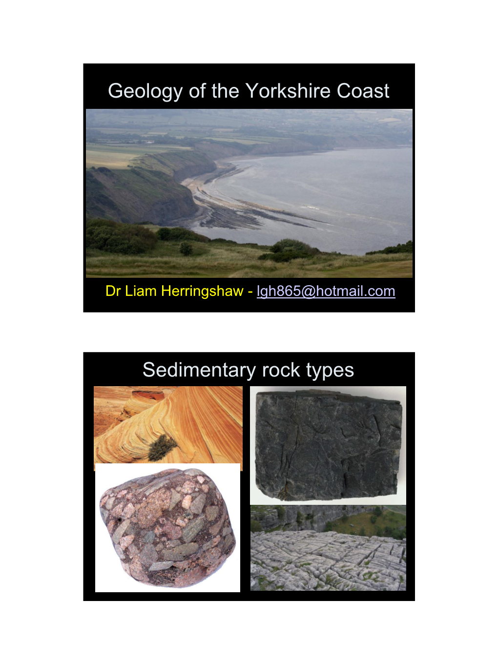 Geology of the Yorkshire Coast Sedimentary Rock Types