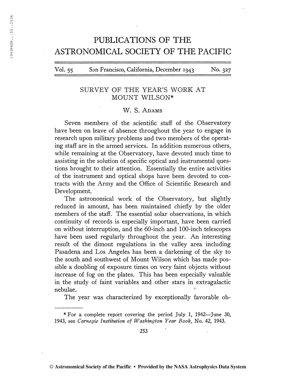 Publications of the Astronomical Society Of