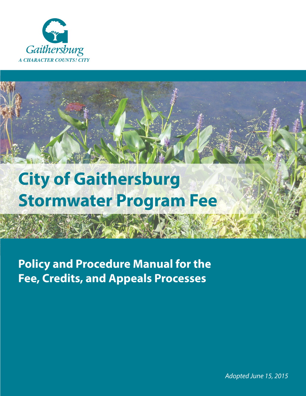 City of Gaithersburg Stormwater Program Fee