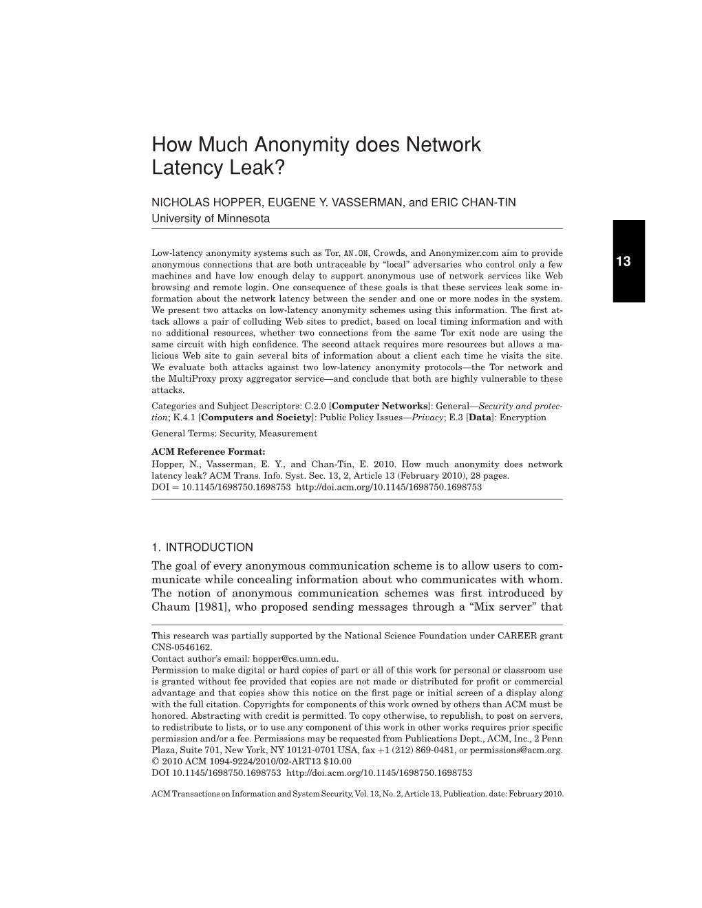 How Much Anonymity Does Network Latency Leak?