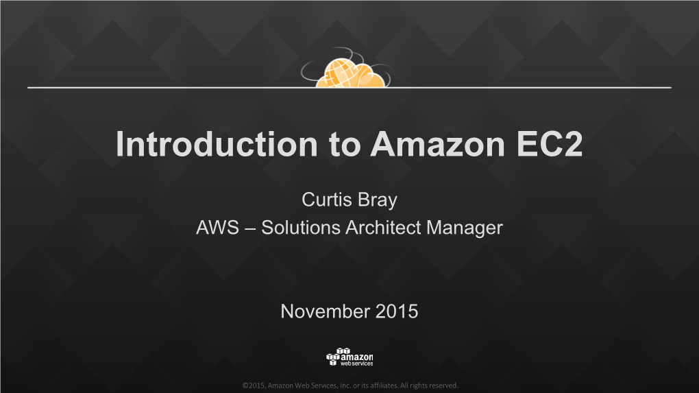 Introduction to Amazon EC2