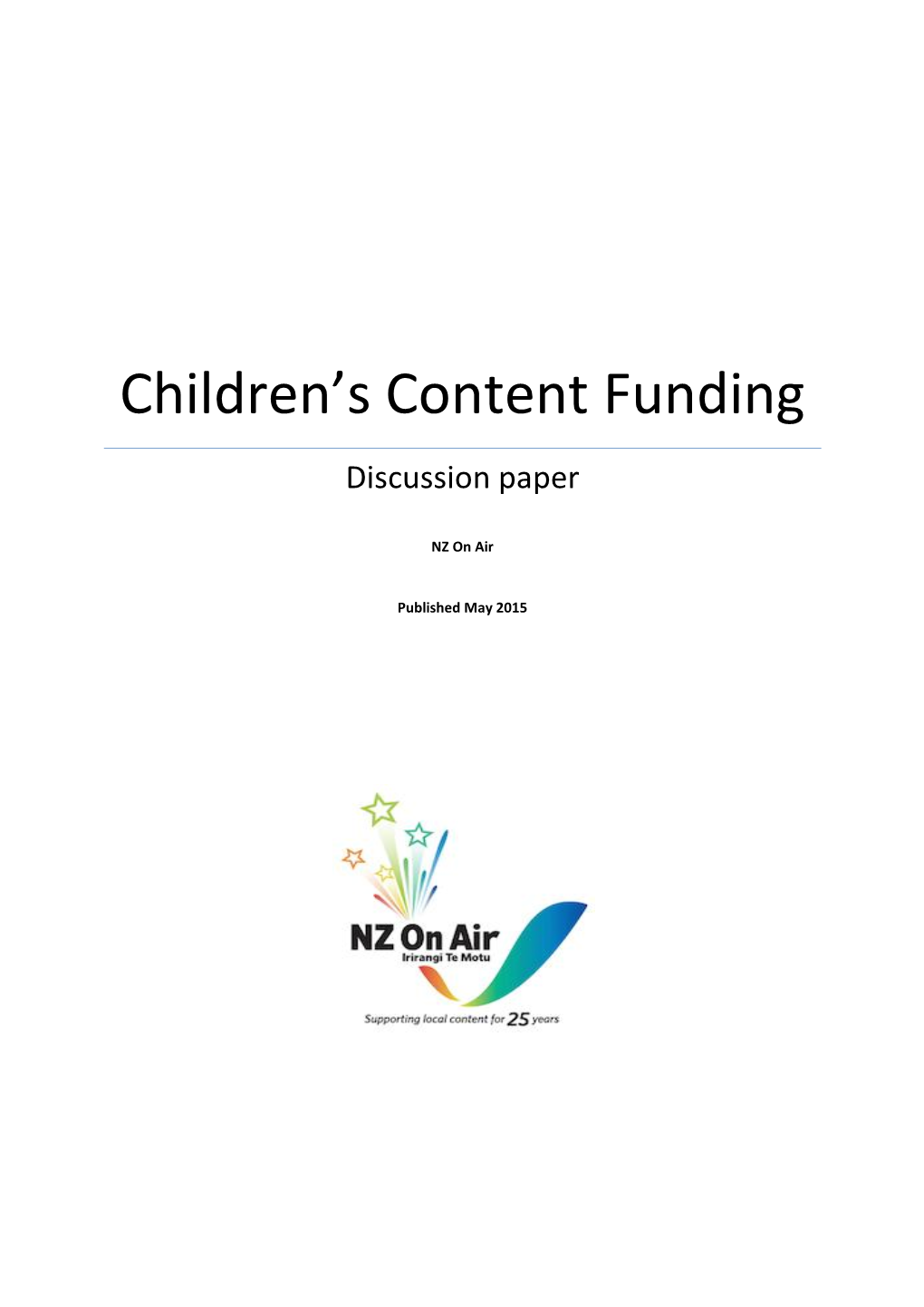 Children's Content Funding