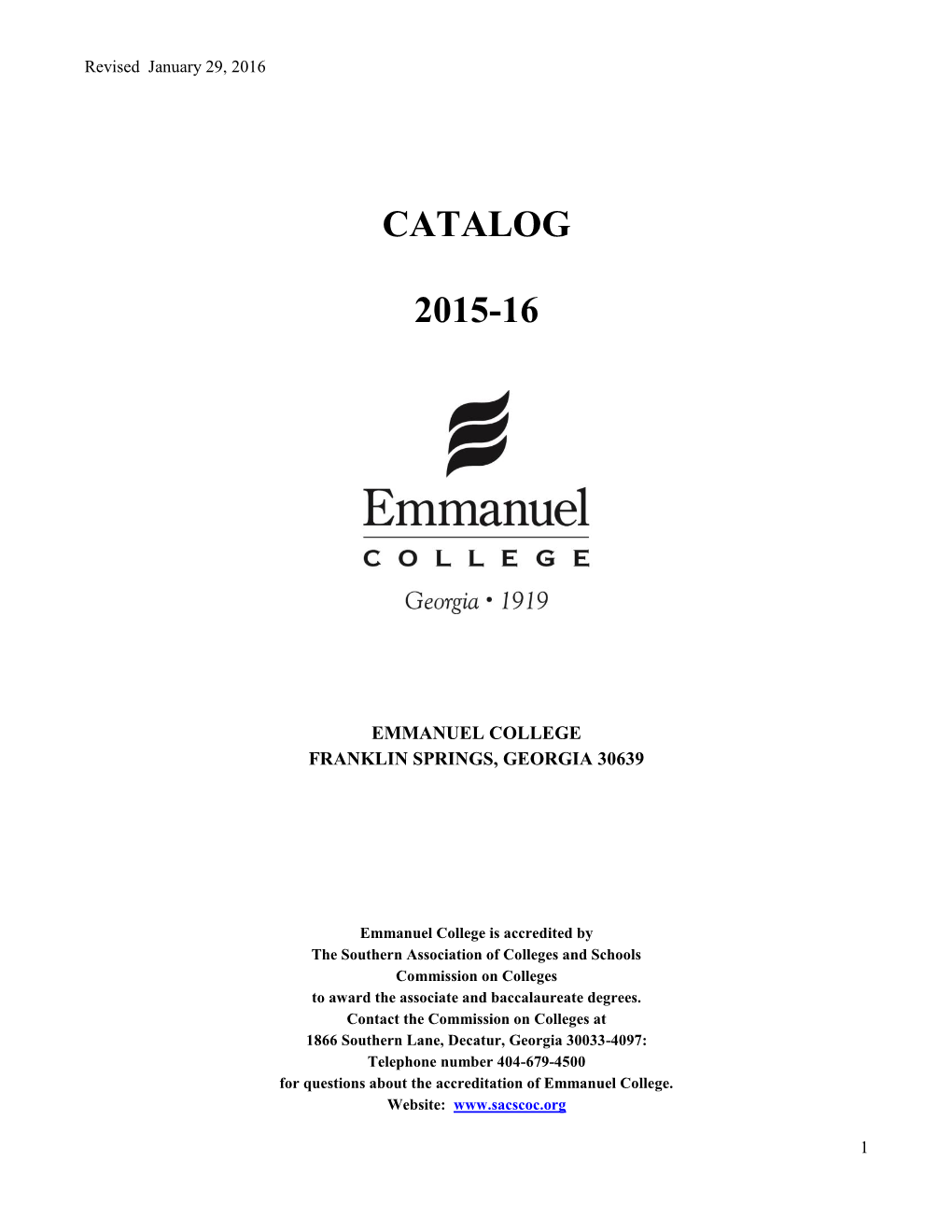 Catalog 2015-16