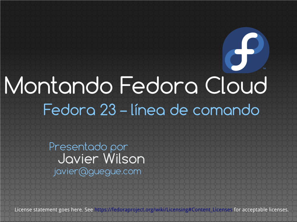 Montando Fedora Cloud Fedora 23 – Línea De Comando