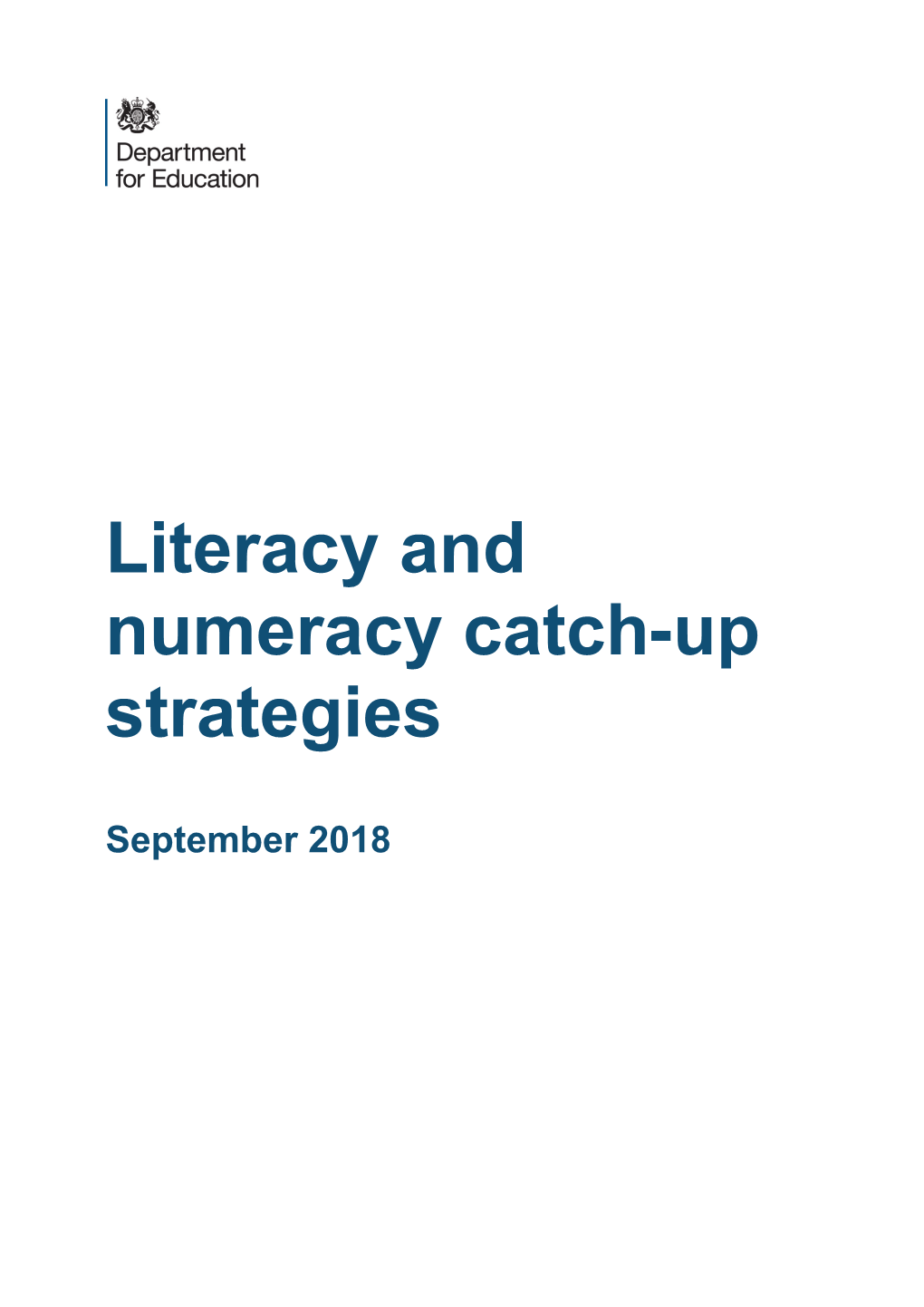 Literacy and Numeracy Catch-Up Strategies