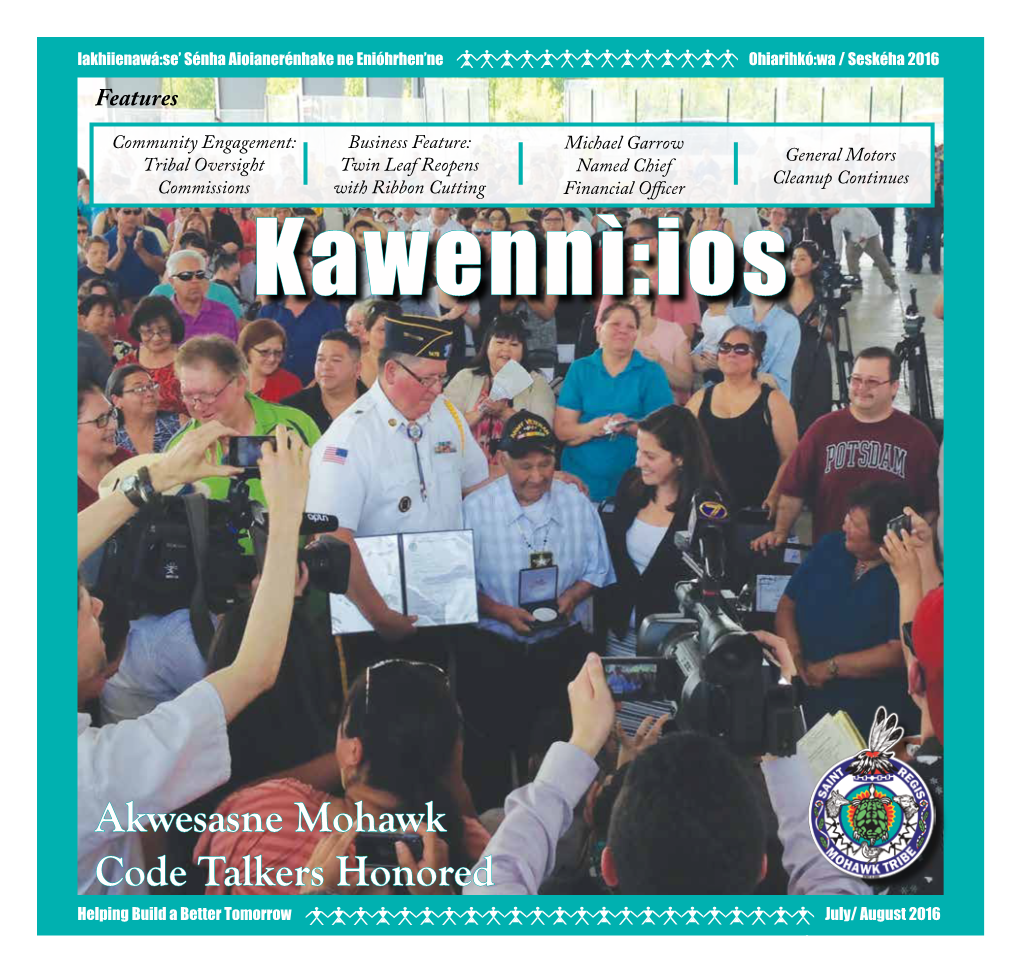 Akwesasne Mohawk Code Talkers Honored