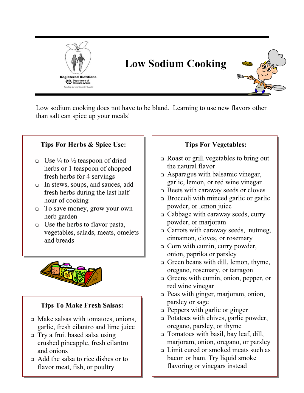 Low Sodium Cooking