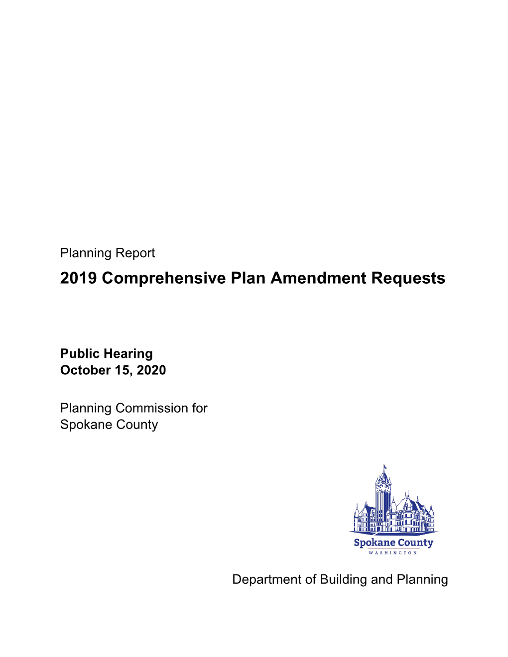 2019 Comprehensive Plan Amendment Requests