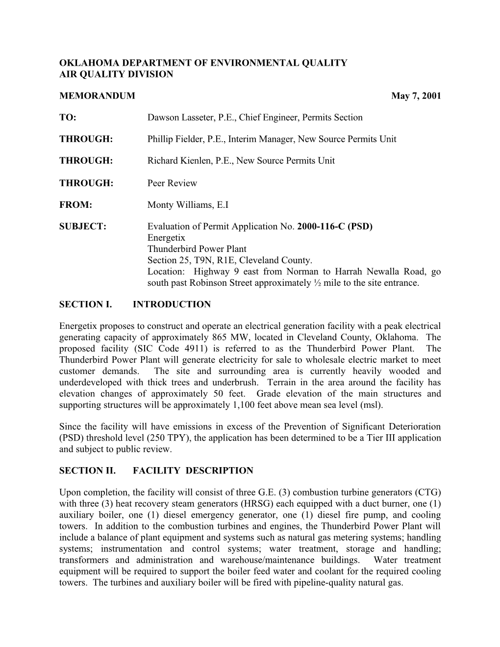 Oklahoma Department of Environmental Quality s15