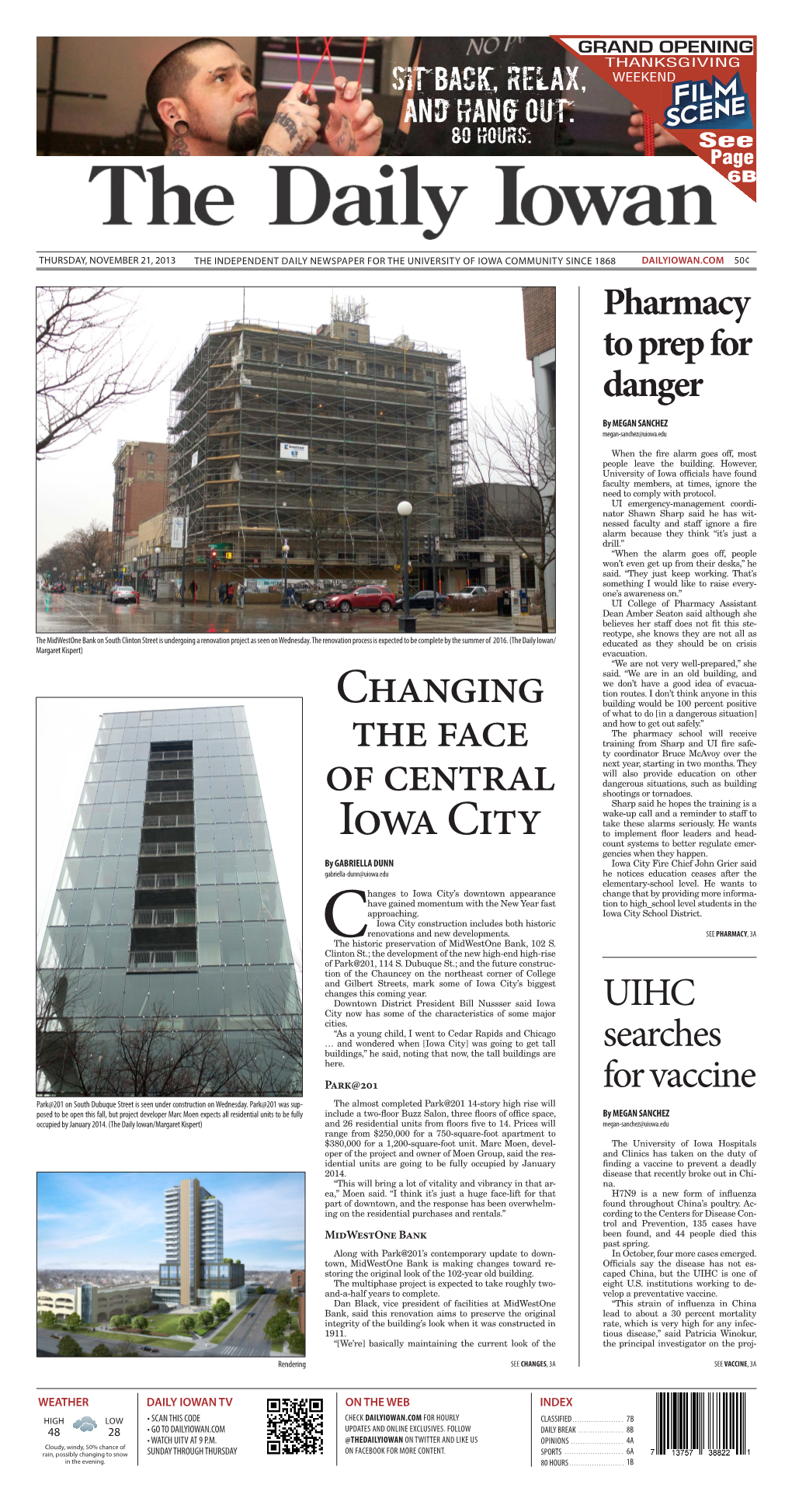 Daily Iowan (Iowa City, Iowa), 2013-11-21