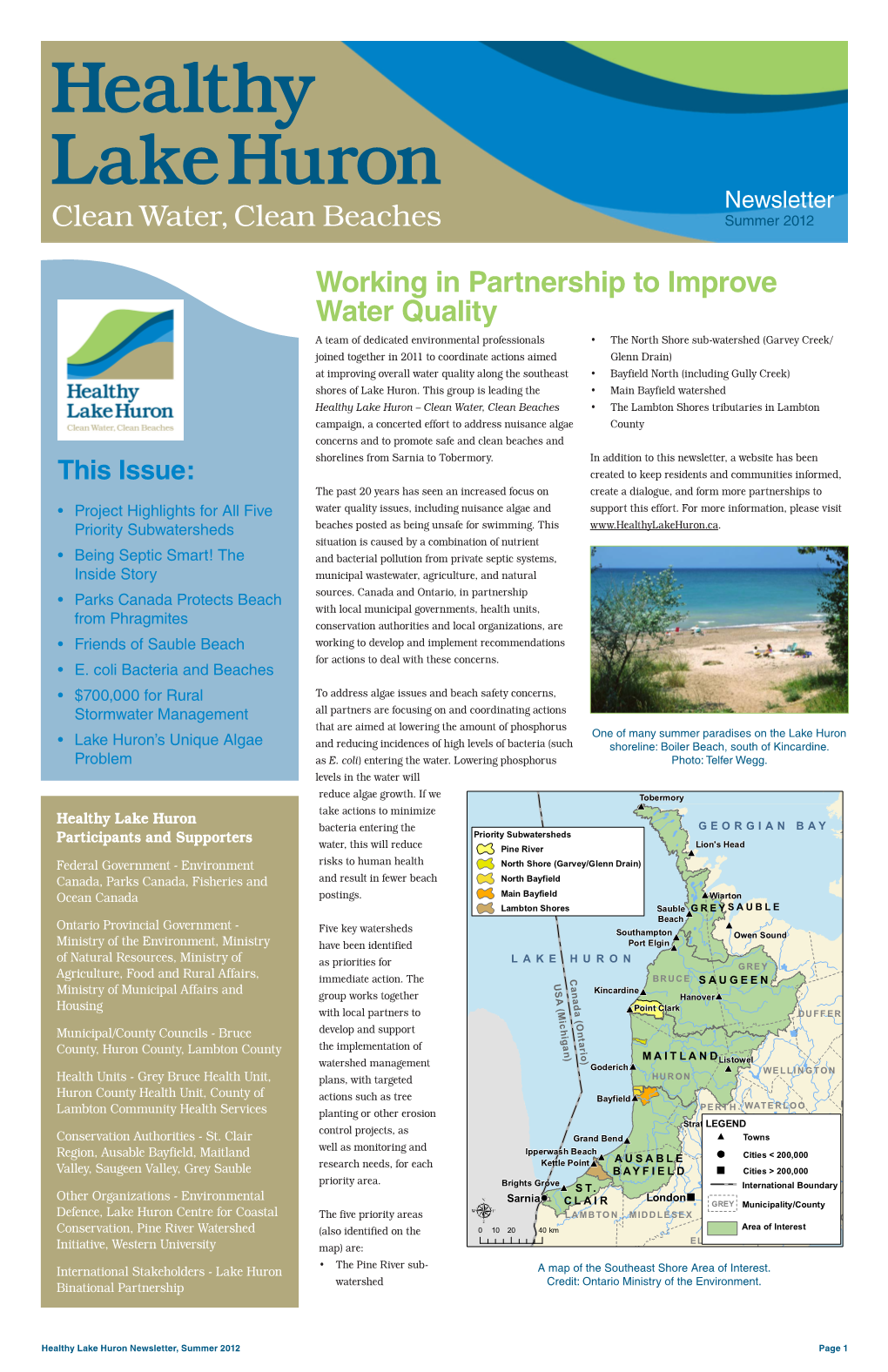 Working in Partnership to Improve Water Quality